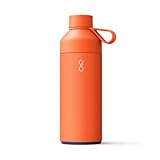 Ocean Bottle - Wiederverwendbare Wasserflasche aus recyceltem Edelstahl - umweltfreundlich & wiederverwendbar - Sonnenorange - 1L