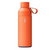 Ocean Bottle - Wiederverwendbare Wasserflasche aus recyceltem Edelstahl - umweltfreundlich & wiederverwendbar - Sonnenorange - 1L