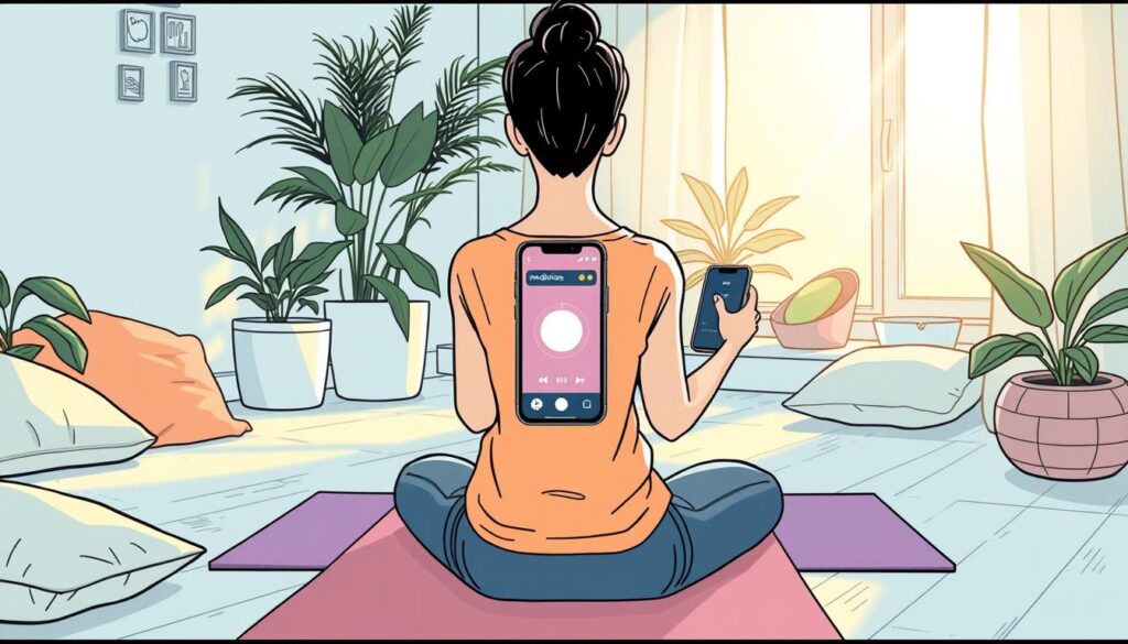 Tägliche Meditationsübungen mit Smartphone Apps